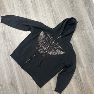 Tapout Black Hoodie with Red Logo Tag